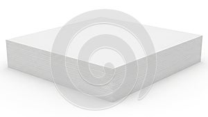 A plain and simple white rectangular foam block resting on a flat surface