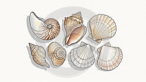 A plain white background emphasizing the intricate patterns and forms