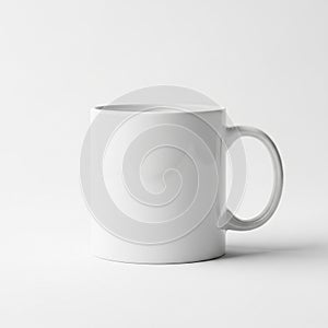 Plain white background. The mug features a smooth surface with a