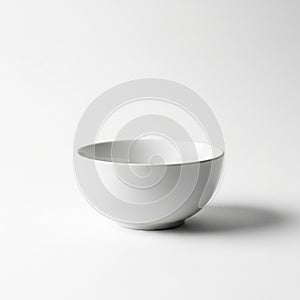 A plain white ceramic bowl is