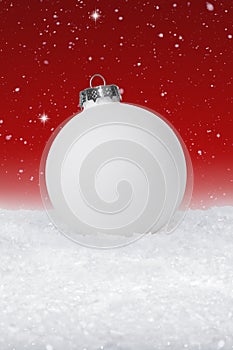 Plain White Christmas Bauble