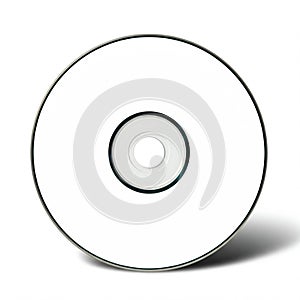 A plain white mock CD isolated on white