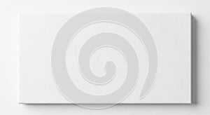 A plain white rectangular canvas is centered against a white background. The canvas is