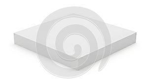 A plain white rectangular object with smooth edges and flat surface