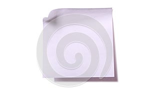 Plain white sticky post note isolated background