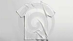 Plain White T-shirt on White Background