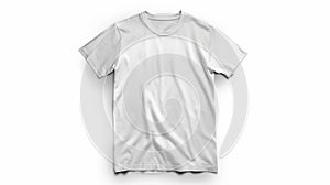 Plain White T-shirt on White Background