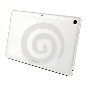 Plain White Tablet Pro isolated on white background