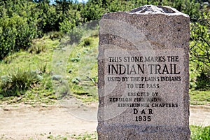 Plains Indians Trail Monument - Garden of the Gods Colorado