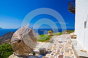 Plaka town, Milos island, Cyclades, Aegean, Greece