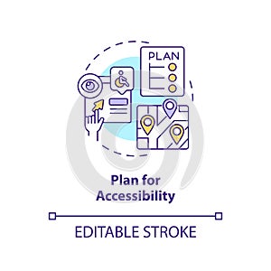 Plan for accessibility concept icon