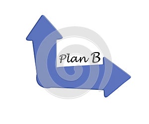 Plan B Choice Concept Showing Strategy Change