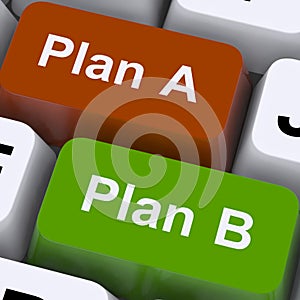 Plan A or B Choice Shows Strategy Or Change