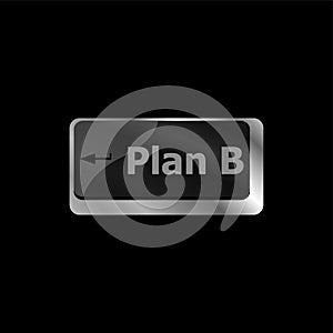 Plan B key on computer keyboard - business concept