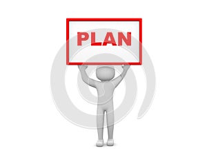 Plan concept.Isolated on white background