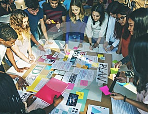 Plan Creative Class Library Student Teacher Ideas Concept