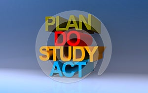 Plan do study act on blue