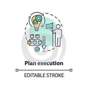 Plan execution concept icon