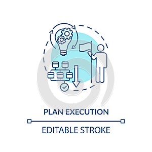Plan execution concept icon
