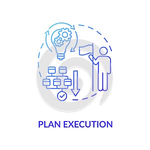 Plan execution concept icon