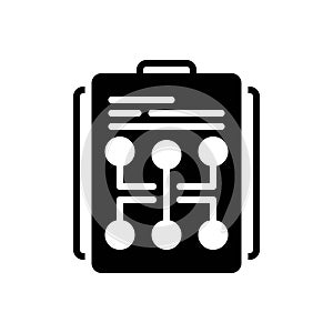 Black solid icon for Plan, scheme and idea