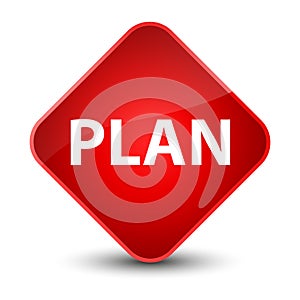 Plan elegant red diamond button