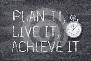 Plan, live, achieve watch