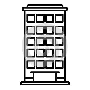 Plan multistory building icon outline vector. Style office