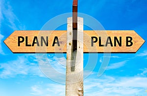 Plan A and Plan B, Right choice conceptual image