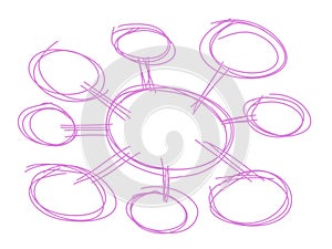 Mind mapping presentation of connection.