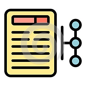 Plan realization icon vector flat
