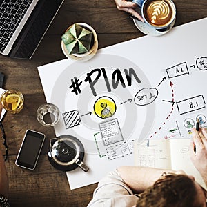 Plan Strategy Management Goal Icon Concept photo