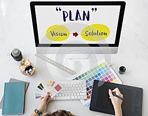 Plan Strategy Success Vision Solution Graphic Concept