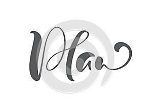 Plan vector calligraphic hand drawn text. Business concept for meetings or organizers or planning notes. Can place your