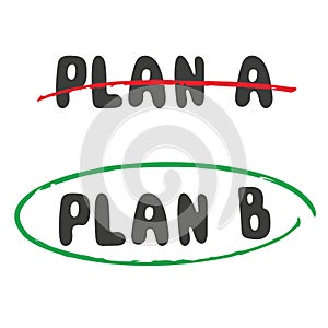 Plan A vs plan B choosing between two paths