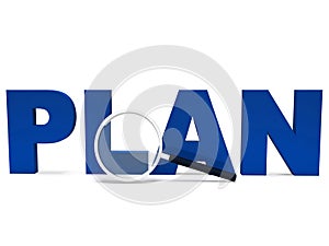 Plan Word Shows Plans Planned Planning And Aims photo
