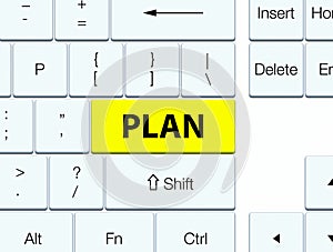 Plan yellow keyboard button