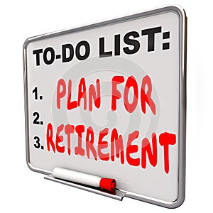 Plan Your Retirement To Do List Income Saving Golden Years Message Board