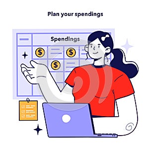 Plan your spendings to keep a family budget. Household spendings