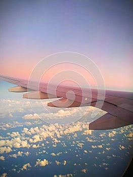 On the plane, above the Sky