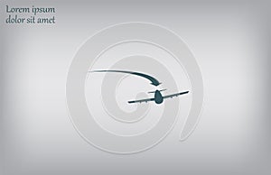 Vector illustration, gray background