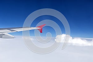 Plane of Austrian Airlines in the sky