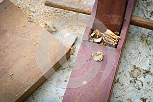 A plane in a carpentry workshop.