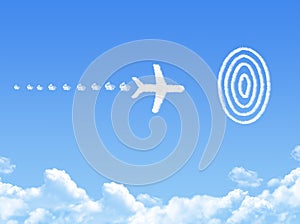 Plane on Cloud shaped ,dream concept