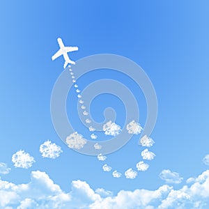 Plane on Cloud shaped ,dream concept
