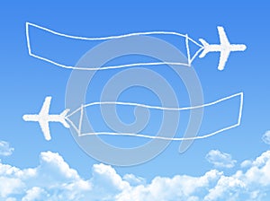 Plane on Cloud shaped ,dream concept