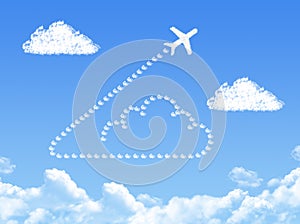 Plane on Cloud shaped ,dream concept