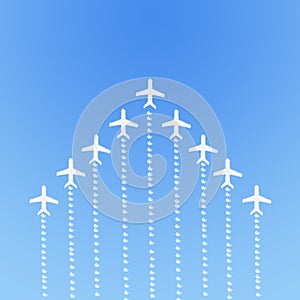 Plane on Cloud shaped ,dream concept