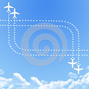 Plane on Cloud shaped ,dream concept