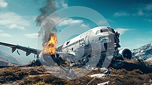 Plane Crash, Aviation Disaster, Destruction, Danger